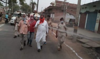 मानपुर में स्थानीय विधायक द्वारा युद्ध स्तर पर चलाया गया सेनिटाइजेशन अभियान