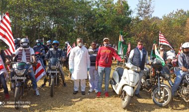 आदिवासी संगठनों ने सरना धर्म कोड के समर्थन में निकाली मोटरसाइकिल रैली