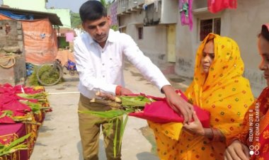 माॅ के चरणो मे 21 सुप अर्पण किया, खरना के साथ शुरू हुआ निर्जला व्रत:-ठाकुर मन्तोष सिंह