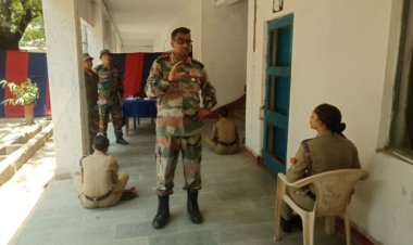कमांडिंग ऑफिसर ने थल सैनिक कैंप में कैडेटों को हेल्थ एंड हाइजिन की दी जानकारी
