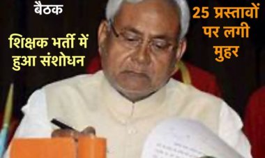 शिक्षक भर्ती में संशोधन, अब देशभर के युवा भर सकेंगे फॉर्म, मुख्यमंत्री ने कैबिनेट की बैठक में 25 प्रस्तावों पर लगायी मुहर