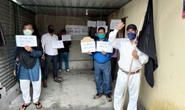 हटिया मजदूर यूनियन ने केन्द्र सरकार के खिलाफ मनाया काला दिवस