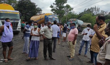 हाइड्रा को उठाने के दौरान तीन बिजली के पोल गिरे , कोई हताहत नहीं