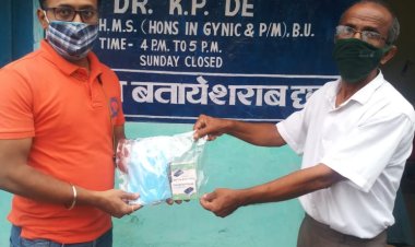 महर्षि सेवा संस्थान ने किया ऑक्सीमीटर और मास्क का वितरण