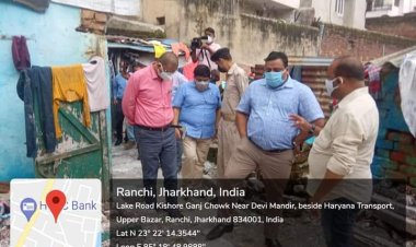 रांची नगर निगम के वार्ड संख्या 20 और 21 में नगर आयुक्त ने लिया सफाई कार्यो का जायजा