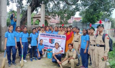 जीबीएम की एनसीसी कैड्टस ने चलाया स्वच्छता अभियान