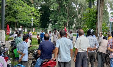 एचईसी मुख्यालय के समक्ष हटिया मजदूर यूनियन की सभा आयोजित