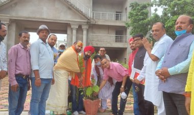 तपोवन मंदिर और रिसालदार बाबा दरगाह में शहीद पत्रकारों के नाम पर हुआ पौधरोपण