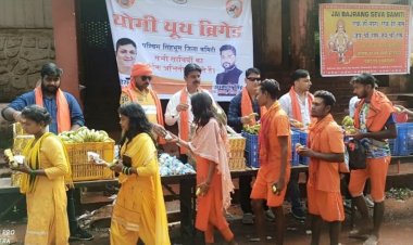 योगी यूथ ब्रिगेड ने की श्रद्धालुओ की सेवा