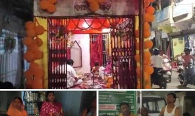 बारी रोड स्थित हनुमान मंदिर में धूमधाम से मनाया गया हनुमान जन्मोत्सव