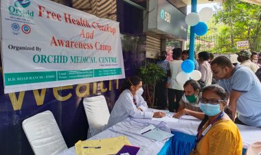 ऑर्किड मेडिकल सेंटर के सौजन्य से एसबीआई में दो दिवसीय फ्री हेल्थ चेकअप एवं स्किन कंसल्टेशन जांच शिविर का आयोजन