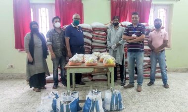 पूर्व केंद्रीय मंत्री सुबोधकांत सहाय की पहल,अखिल भारतीय कायस्थ महासभा ने जरूरतमंदों को बांटे खाद्य सामग्री