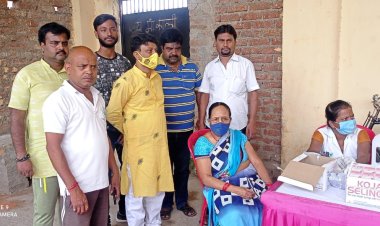 न्यू काली पूजा समिति ने लगाया वैक्सीनेशन कैंप