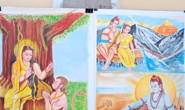 अद्भुत चित्रकार हैं भगवान श्रीराम के अनन्य भक्त अमरनाथ सिंह, श्रीरामचरितमानस के मार्मिक दृश्यों के चित्रण में है महारत हासिल