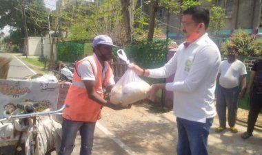 शिव शिष्य हरीन्द्रानंद फाउंडेशन ने जरूरतमंदों के बीच बांटे खाद्य पदार्थ