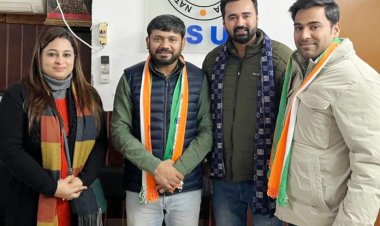 कांग्रेस नेताओं ने NSUI के राष्ट्रीय अध्यक्ष से की मुलाकात