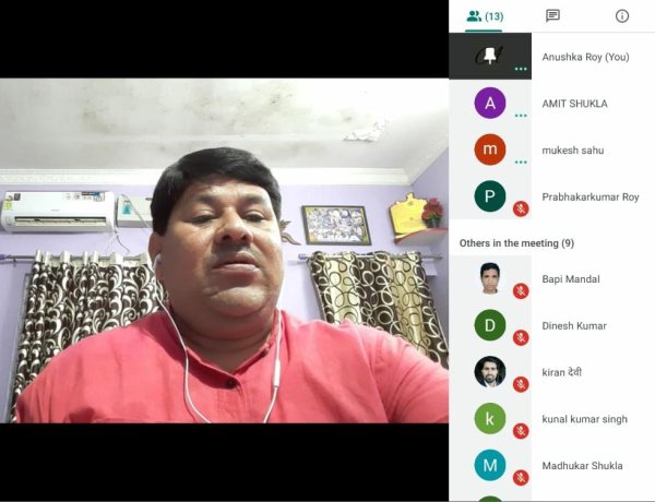 वेबीनार के माध्यम से झारखंड ऊर्जा विकास श्रमिक संघ के सदस्यों ने की बैठक