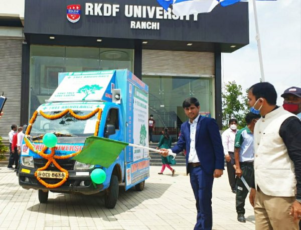 आरकेडीएफ विश्वविद्यालय में ट्री एंबुलेंस का शुभारंभ