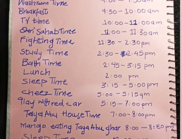 6 साल के बच्चे का यह टाइम टेबल आपको बचपन की याद दिला देगा