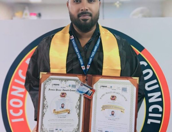 मेहुल प्रसाद हुए डॉक्टरेट की मानद उपाधि से सम्मानित