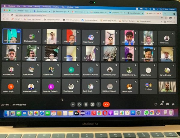 प्रदेश की नीली क्रांति में सहयोगी बन रहे मत्स्य पालकों को दिया गया ऑनलाइन प्रशिक्षण।