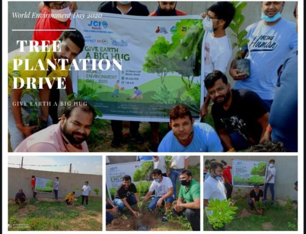 विश्व पर्यावरण दिवस पर जेसीआई रांची ने किया पौधरोपण