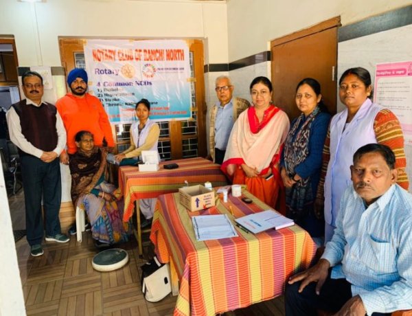रोटरी क्लब ऑफ रांची नाॅर्थ का नि: शुल्क चिकित्सा जांच शिविर आयोजित