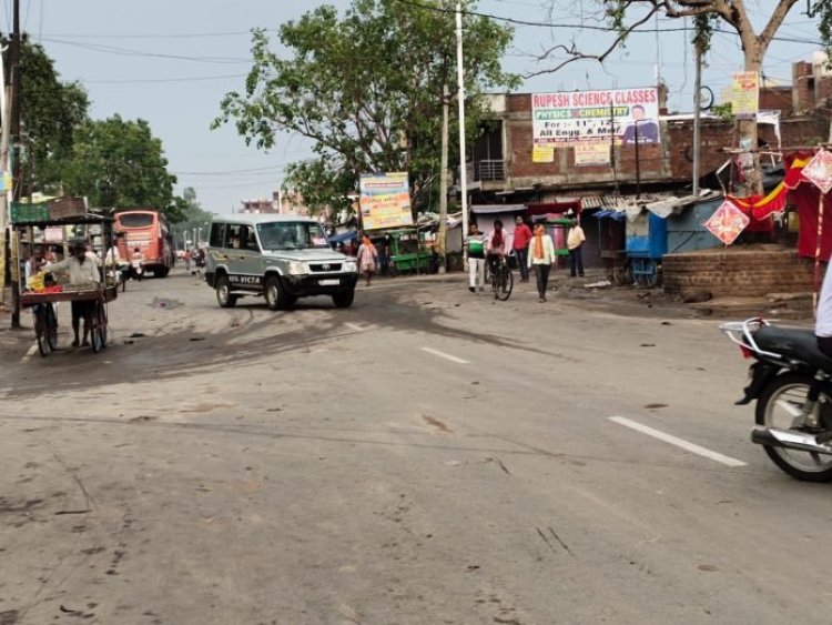 लॉक डाउन क़ा सख्ती से पालन कराने के लिए सड़क पर उतरे थानाध्यक्ष