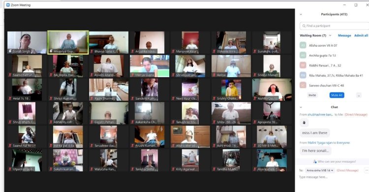 आर्ट ऑफ लिविंग के सौजन्य से ऑनलाइन योगाभ्यास कराया गया