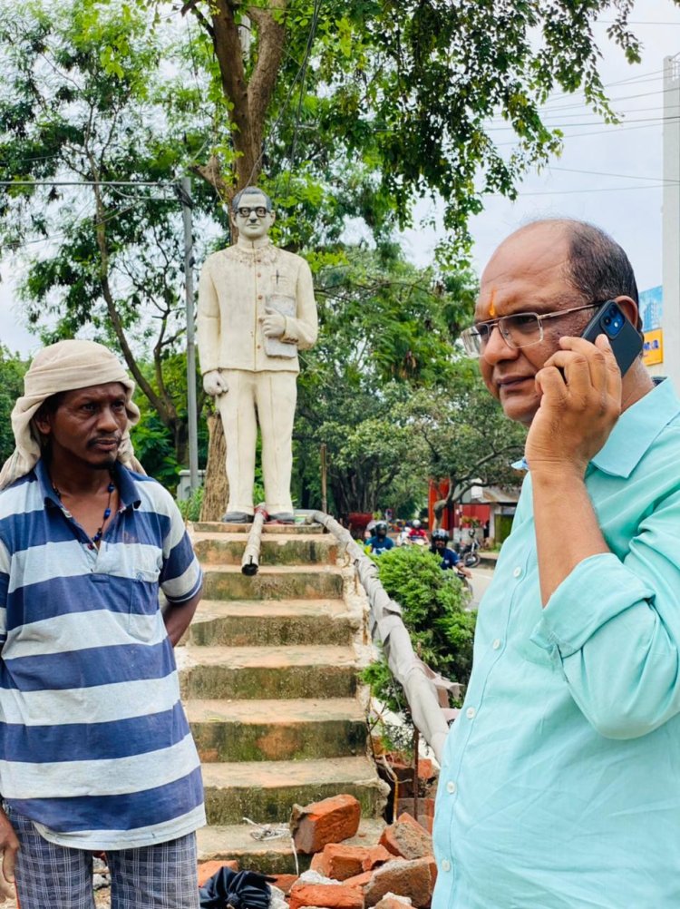 हरमू स्थित कार्तिक उरांव चौक के सौंदर्यीकरण के लिए उप महापौर ने की पहल