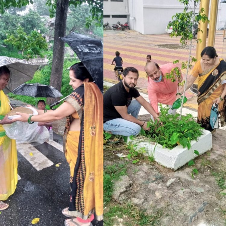 पत्रकार नवल किशोर सिंह ने पिता की पुण्यतिथि पर किया पौधारोपण, गरीबों को बांटे अंगवस्त्र