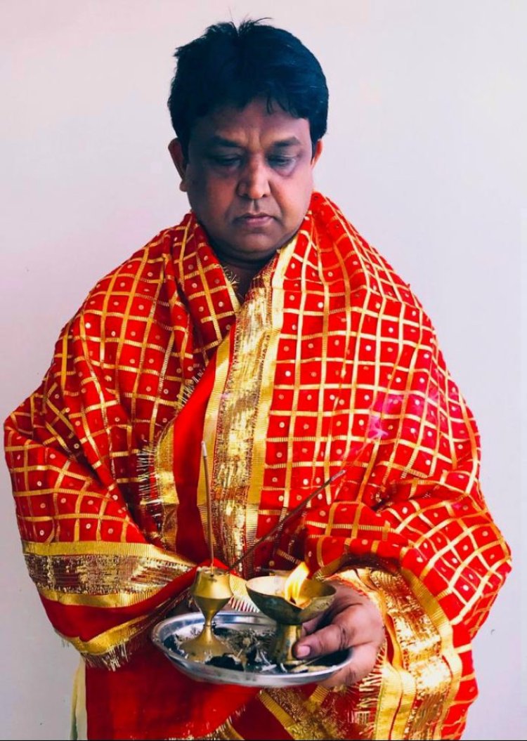 समाजसेवी सुधांशु सुमन वैश्विक महामारी कोरोना से मुक्ति के लिए नियमित कर रहे नवग्रह शांति जाप