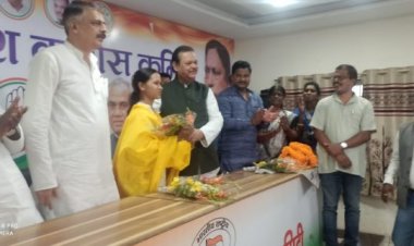 प्रदेश कांग्रेस कार्यालय में शिल्पी नेहा तिर्की का हुआ भव्य स्वागत