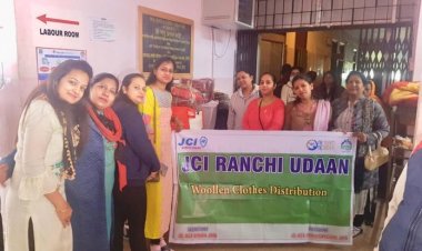 जेसीआई,रांची उड़ान ने गरीबों-बेसहारों के बीच किया गर्म वस्त्र व अन्य उपयोगी सामग्री का वितरण,अध्यक्ष राखी गंगवाल ने कहा पीड़ित मानवता की सेवा से होती है सुखद अनुभूति