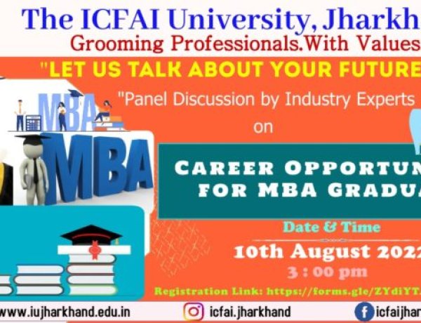 10 अगस्त को इक्फ़ाई विश्वविद्यालय में एमबीए उम्मीदवारों के लिए कैरियर के अवसरों पर वेबिनार