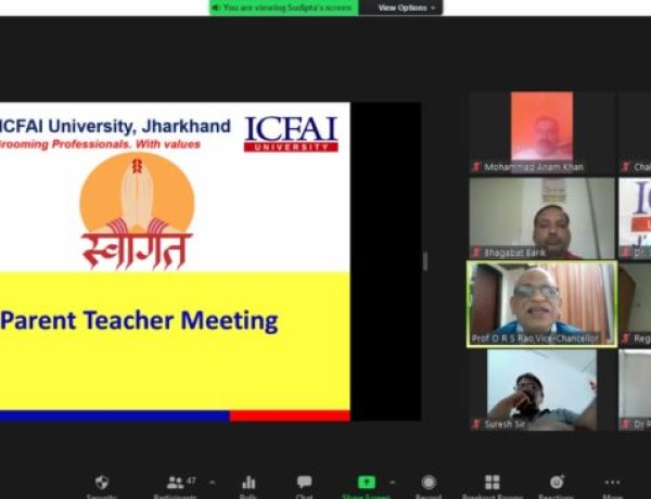 इक्फ़ाई विश्वविद्यालय में वीडियो कॉन्फ्रेंसिंग के माध्यम से अभिभावक-शिक्षक बैठक आयोजित