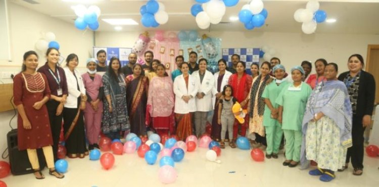 पारस एचईसी अस्पताल में नवजात के माता-पिता संग गोद-भराई( बेबी-शॉवर) कार्यक्रम का आयोजन हुआ