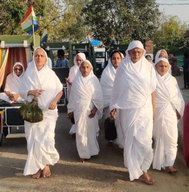 आज गणिनी आर्यिका सुप्रकाशमति माता जी अपने संघ के साथ शम्वेद शिखर में मंगल प्रवेश करेंगी