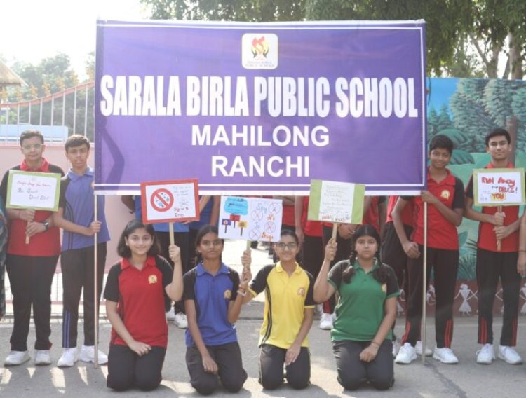 सरला बिरला पब्लिक स्कूल ने मनाया ‘नो टोबैको डे‘