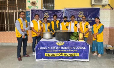 लायंस क्लब ऑफ रांची ग्लोबल ने किया भोजन वितरण