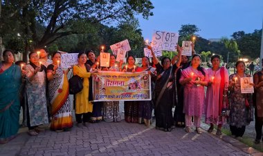 कोलकाता की डॉक्टर बेटी के साथ दुष्कर्म और हत्या के विरोध में झारखंड प्रदेश वीरांगना ने किया कैंडल मार्च