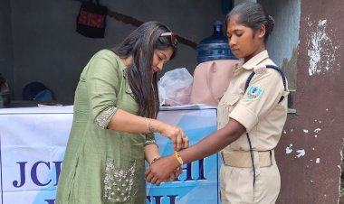 जेसीआई यूथ रांची के सदस्यों ने रक्षाबंधन पर  पुलिसकर्मियों को  बांधी राखी 