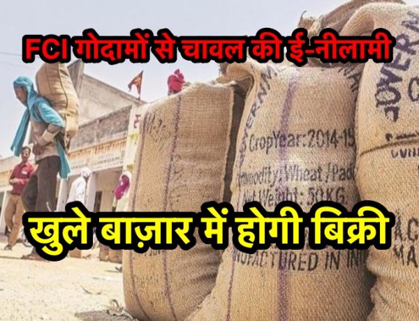 बिहार : FCI गोदामों से  ई-नीलामी के ज़रिए खुले बाजारों में चावल की बिक्री होगी
