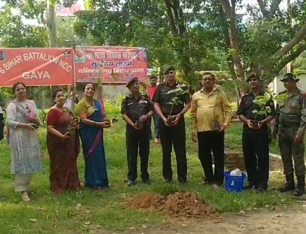 6 बटालियन एनसीसी एवं भारत विकास परिषद सूर्योदय शाखा ने संयुक्त रूप से किया पौधारोपण