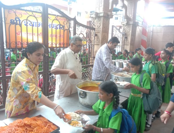 हरमू रोड के श्री श्याम मंदिर में 125 वां भंडारा आयोजित 