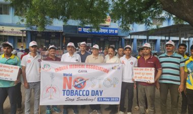 विश्व तम्बाकू निषेध दिवस पर एक रैली का आयोजन