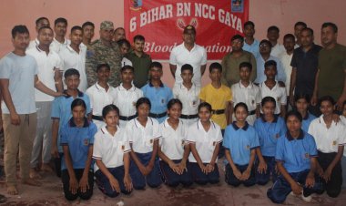 विश्व रक्तदान दिवस:6 बिहार बटालियन एनसीसी कैडेटों ने किया रक्तदान