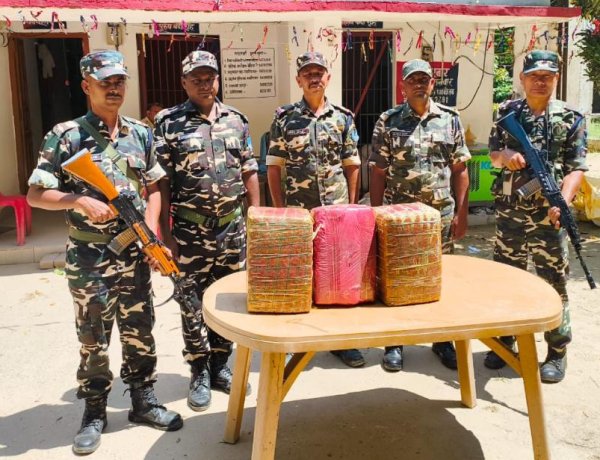 नरकटियागंज में एसएसबी की बड़ी कार्रवाई, 28 किलो 300 ग्राम गांजा बरामद