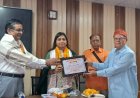 गोवर्द्धन प्रसाद सदय सम्मान मिलने पर शब्दवीणा की राष्ट्रीय अध्यक्ष डॉ रश्मि प्रियदर्शनी को मिल रही हैं शुभकामनाएं, जीबीएम कॉलेज की प्रधानाचार्या डॉ सीमा पटेल ने डॉ रश्मि की इस उपलब्धि पर हर्ष जताया