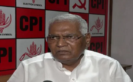 "देश को बीजेपी शासन से मुक्त कराने का आ गया वक्त", झारखण्ड दौरे पर पहुंचे CPI महासचिव डी. राजा की हुंकार